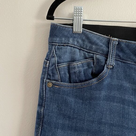 Democracy Women SZ 10 Blue Dark Wash "Ab"Solution 5-Pocket Elastic Waist Jeans - Picture 4 of 10